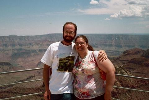 Ben and Jessie at Angels Window, north rim of the Grand Canyon
